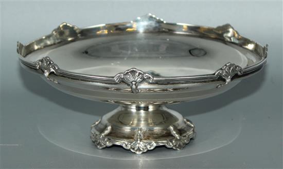 George V silver pedestal bowl